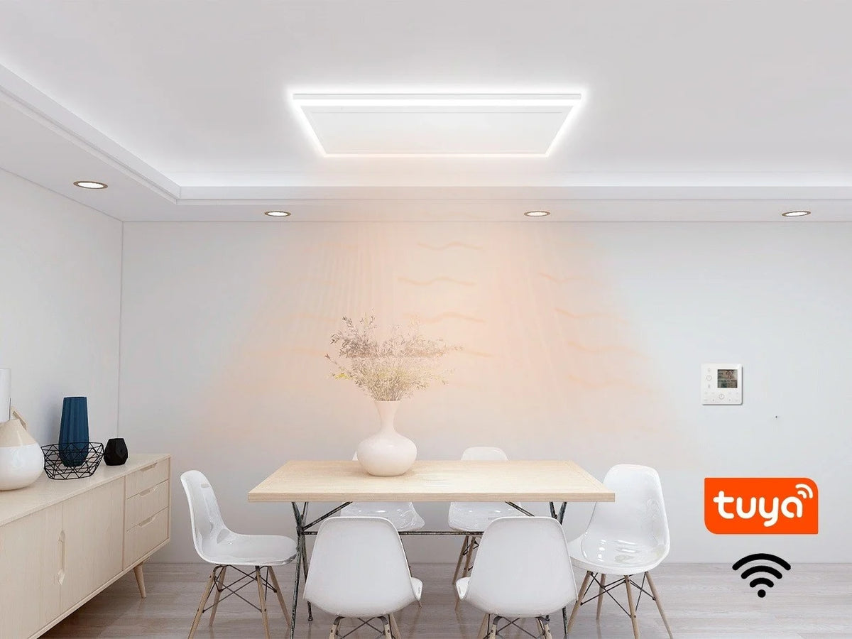Seconde chance - Série QH-HL Panneau infrarouge Wi-Fi avec éclairage LED 63 x 108 cm - 700 W - Par défaut
