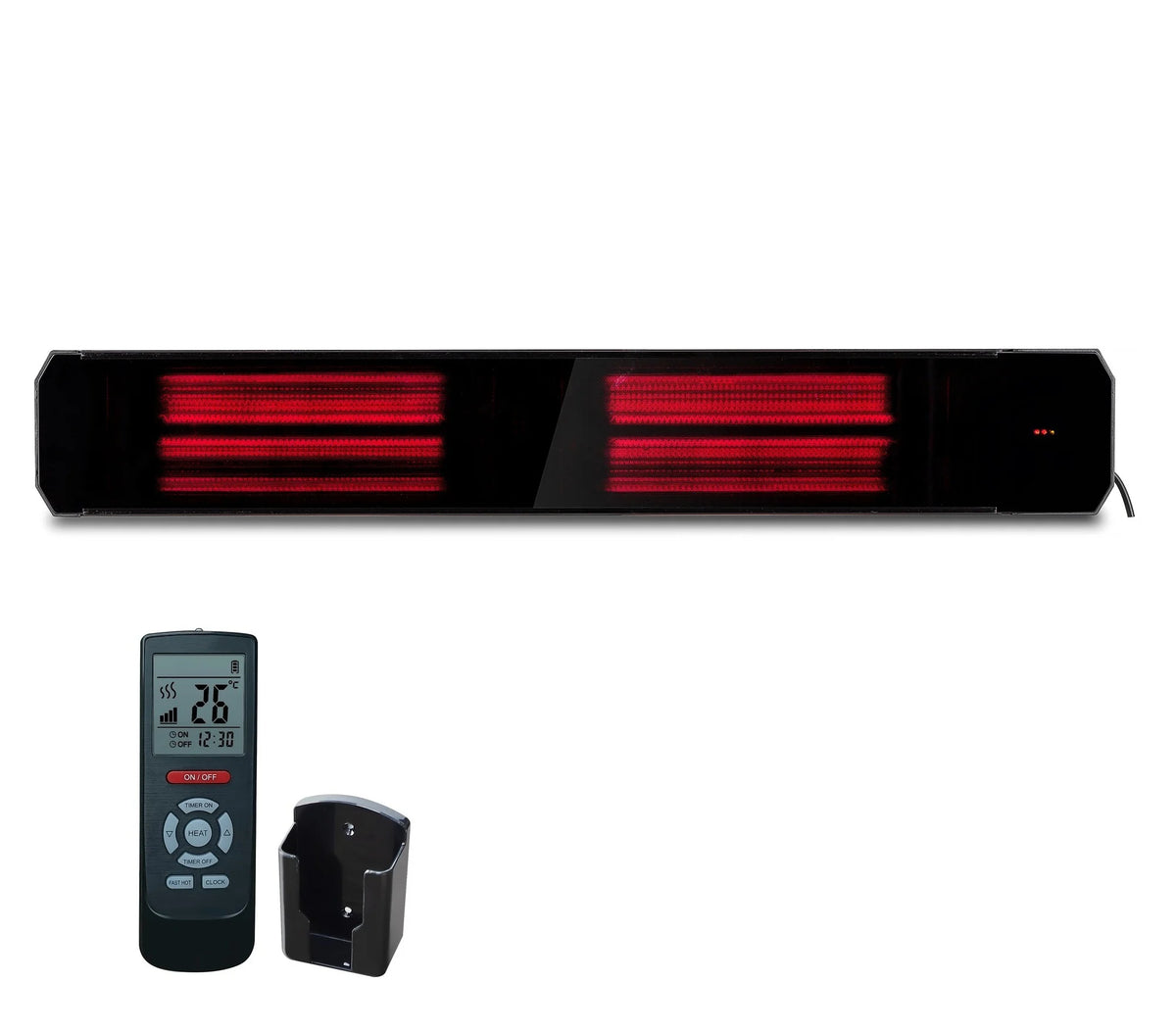 Seconde chance - Chauffage de terrasse infrarouge Calore black heater réglable avec 1600 - 3200Watt - 1600Watt 810*180*77mm