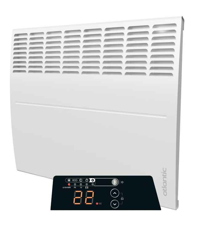 Seconde chance - Radiateur électrique Ecoflex Atlantic avec thermostat réglable - 1000 Watt - 46 cm (l) x 46 cm (h)