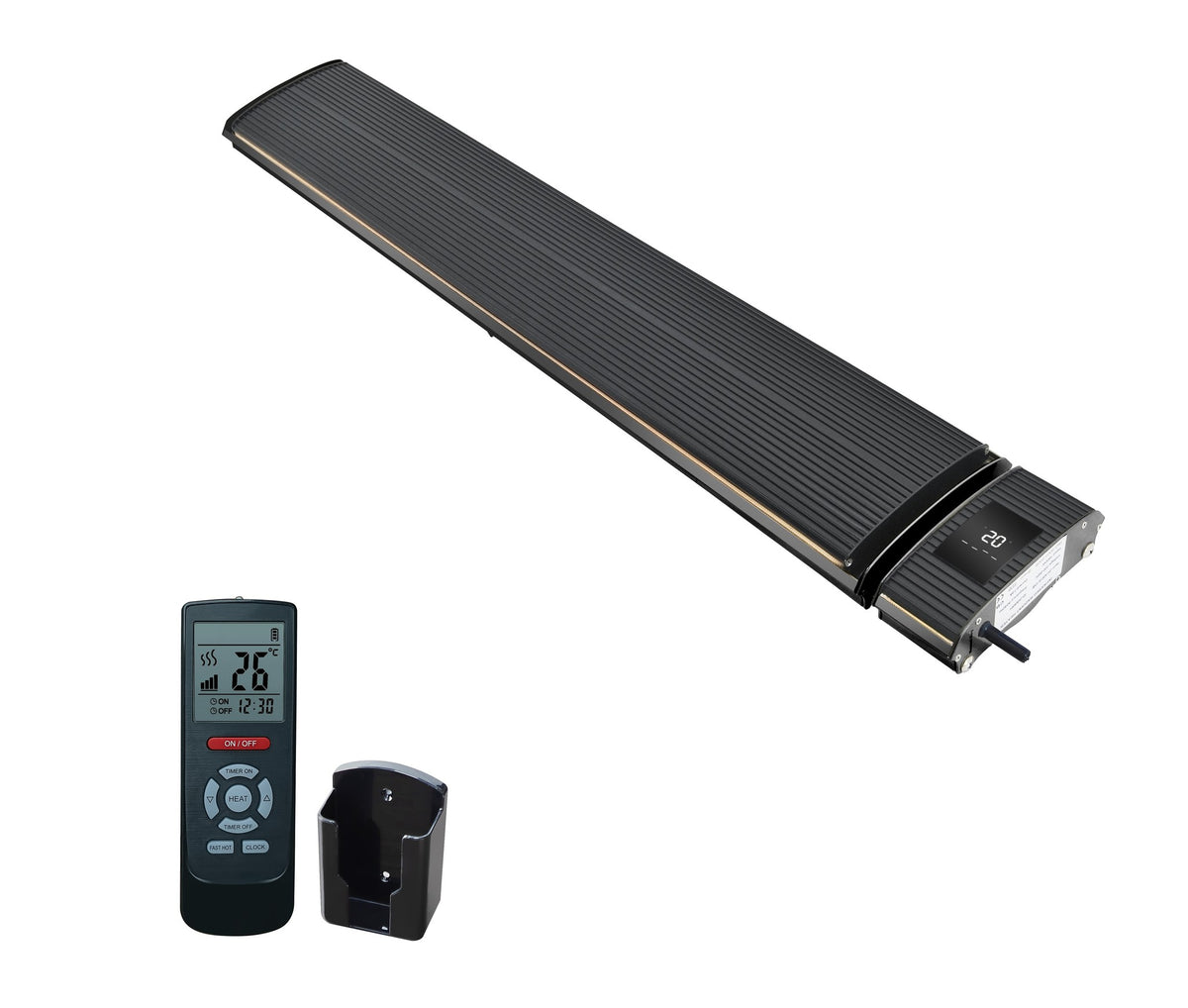 Tweedekans - Wifi infrarood terrasverwarmer black heater  1800 - 2400Watt - 2400 Watt