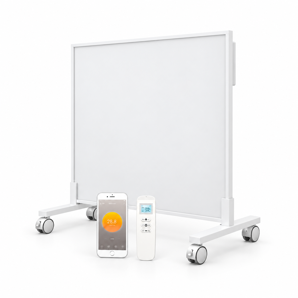QH-SP Serie verplaatsbaar infraroodpaneel 350, 450 of 700Watt inclusief wielen