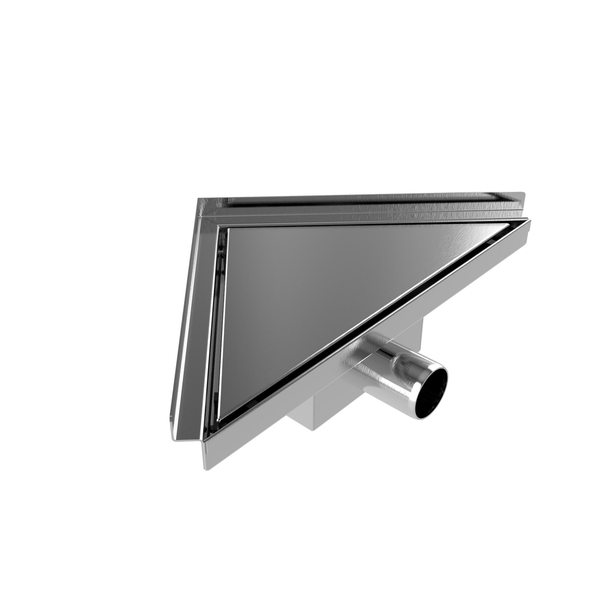 Seconde chance - Caniveau de douche d'angle Hoekdrain 20 x 28 x 8 cm acier inoxydable - Par défaut