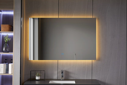 Spiegel frameloos met led, anticondens 75 x 120 cm