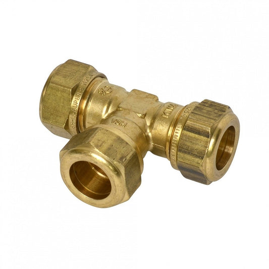 Pièce en T Bonfix¬Æ laiton 90¬∫, 3x compression, 15 mm