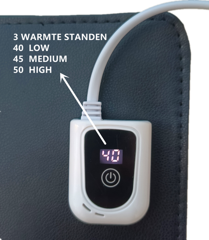 Série QH-BV Sous-main infrarouge noir 40 x 80 cm réglable en puissance