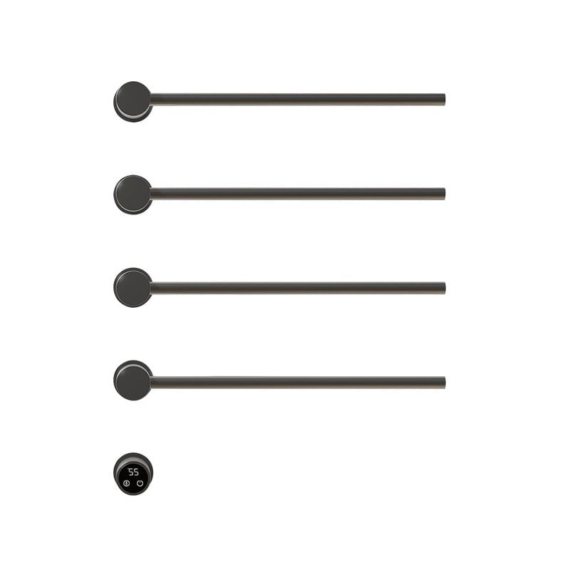 Radiateur sèche-serviettes électrique noir avec thermostat L-SR0200-B