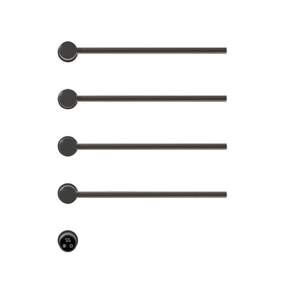 Radiateur sèche-serviettes électrique noir avec thermostat L-SR0200-B