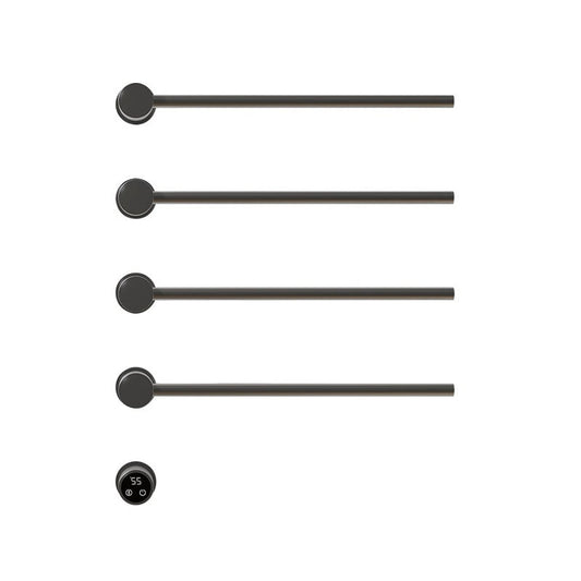 Radiateur sèche-serviettes électrique noir avec thermostat L-SR0200-B