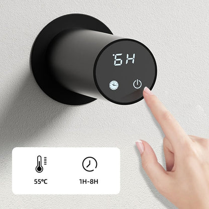 Radiateur sèche-serviettes électrique noir avec thermostat L-SR0005-B