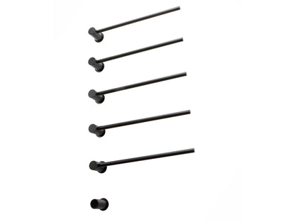 Radiateur sèche-serviettes électrique noir avec thermostat L-SR0005-B