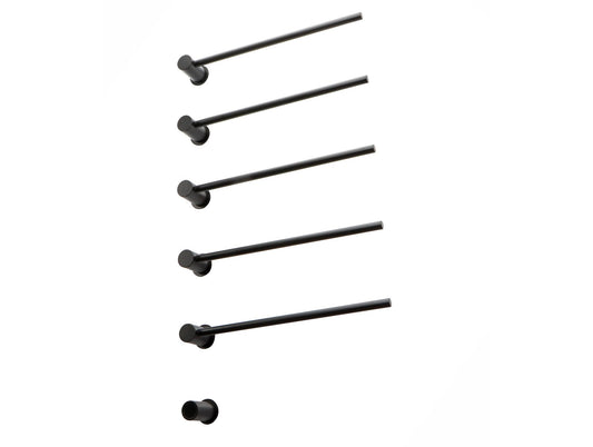 Radiateur sèche-serviettes électrique noir avec thermostat L-SR0005-B