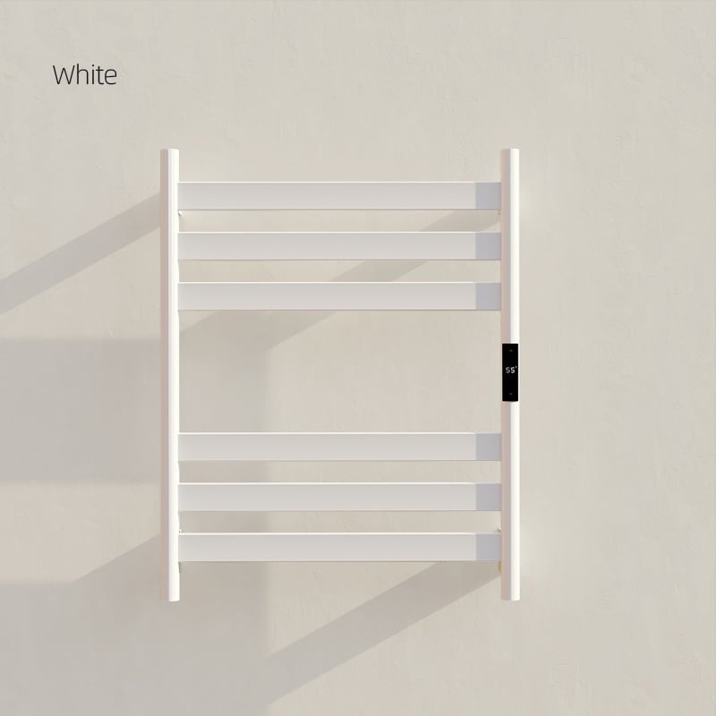 Sèche-serviettes électrique blanc avec thermostat A-CS06G-W