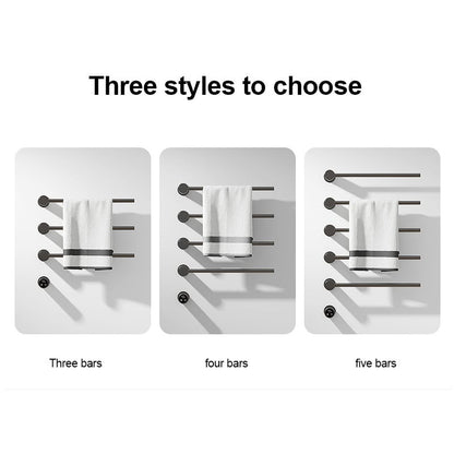 Radiateur sèche-serviettes électrique noir avec thermostat L-SR0003-B