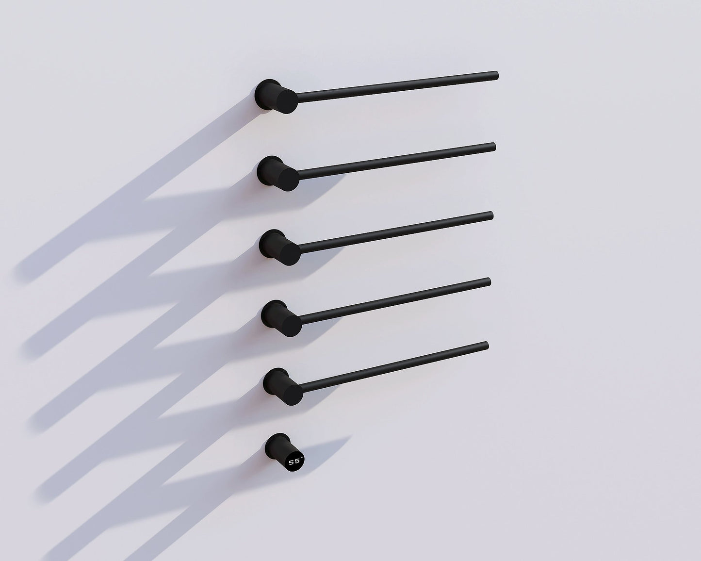 Radiateur sèche-serviettes électrique noir avec thermostat L-SR0005-B