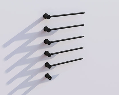 Radiateur sèche-serviettes électrique noir avec thermostat L-SR0005-B