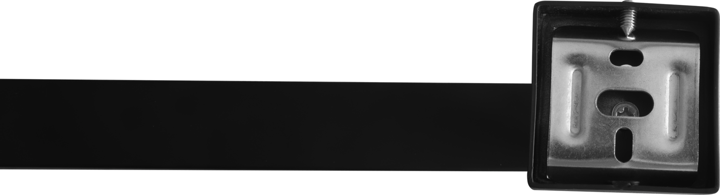 Porte-serviettes noir mat carré