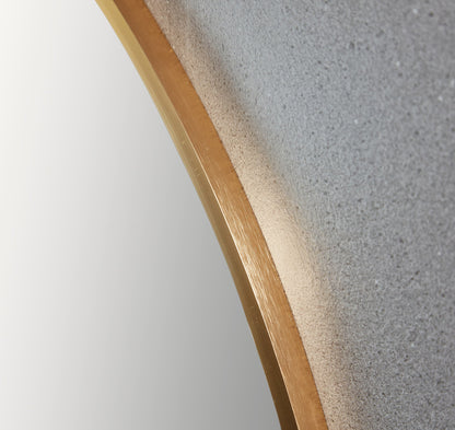 Spiegel rond 80 cm met koperen frame