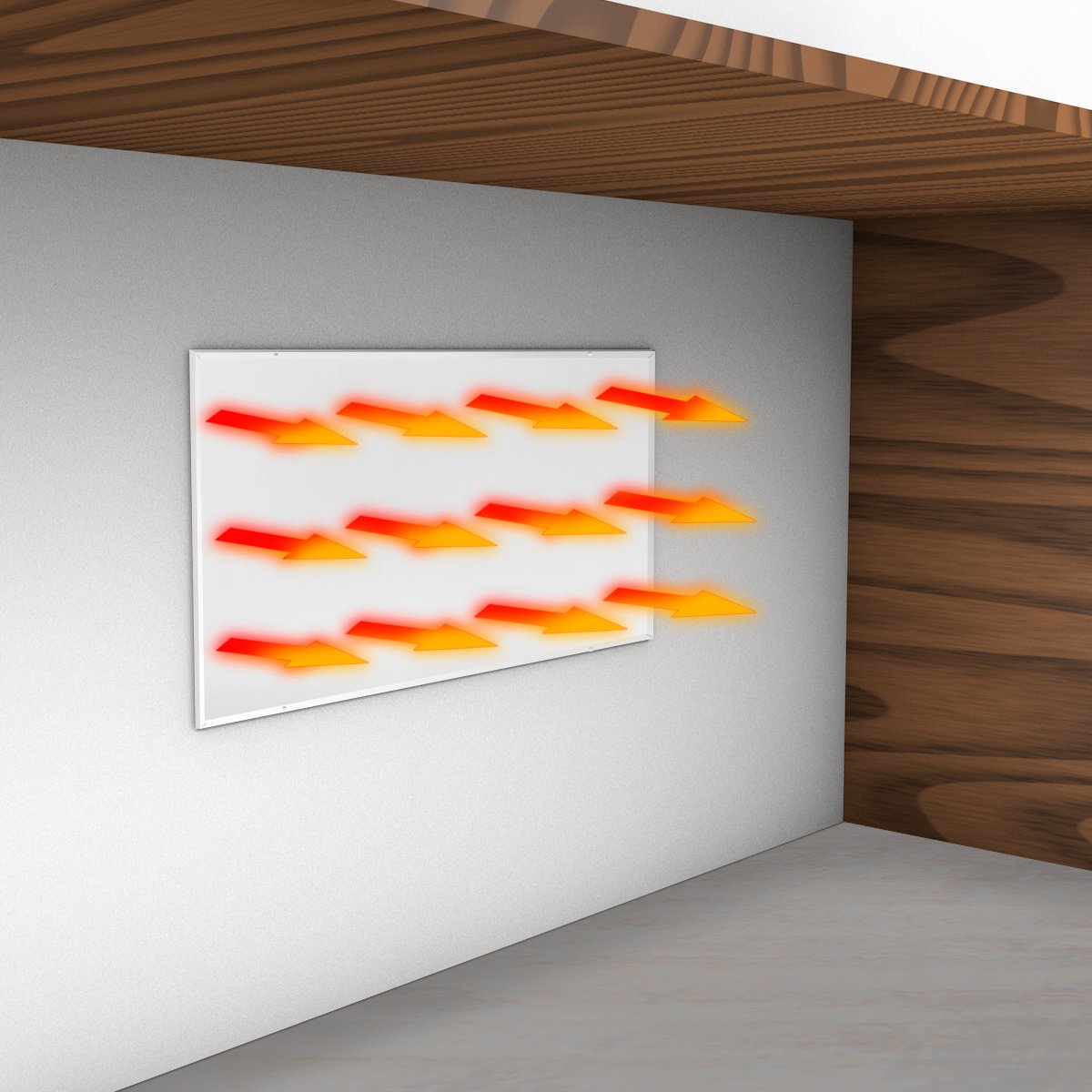 Panneau infrarouge QH-BV Série à visser 30 x 60 cm - 135 Watts avec variateur