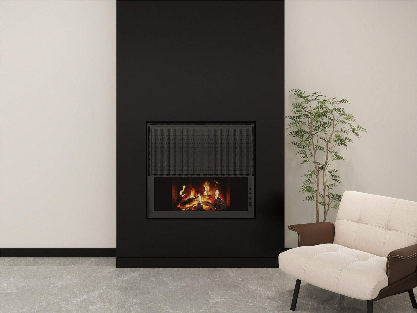 Cheminée à panneaux infrarouges LCD 1700Watt Deluxe