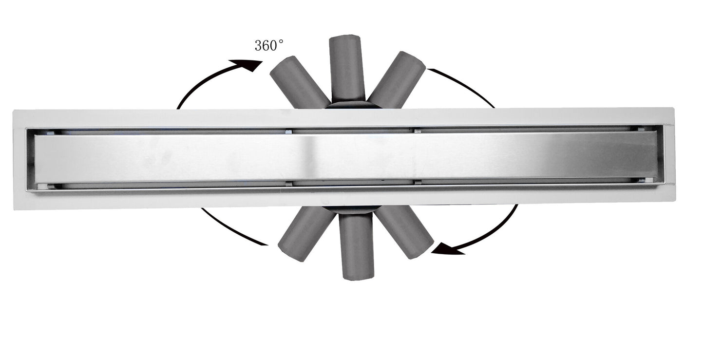 LunaDrain caniveau de douche complet avec bride flexible