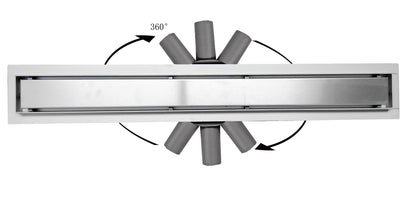 LunaDrain caniveau de douche complet avec bride flexible