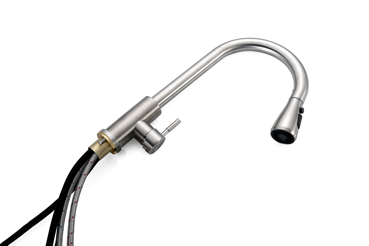 Robinet de cuisine Nurion argenté avec bec