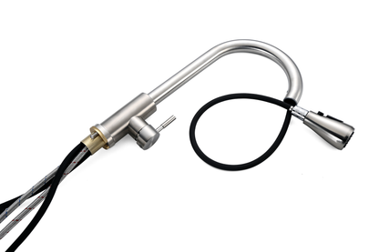 Robinet de cuisine Nurion argenté avec bec