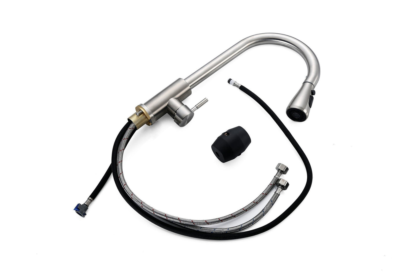 Robinet de cuisine Nurion argenté avec bec