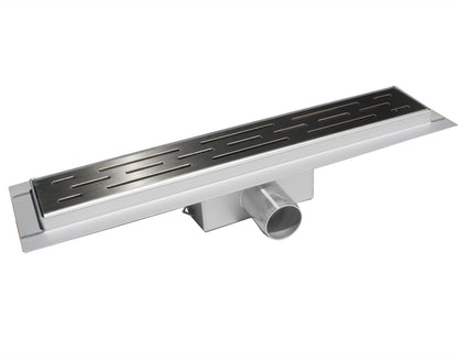 Caniveau de douche NovaDrain complet avec bride et grille fermée