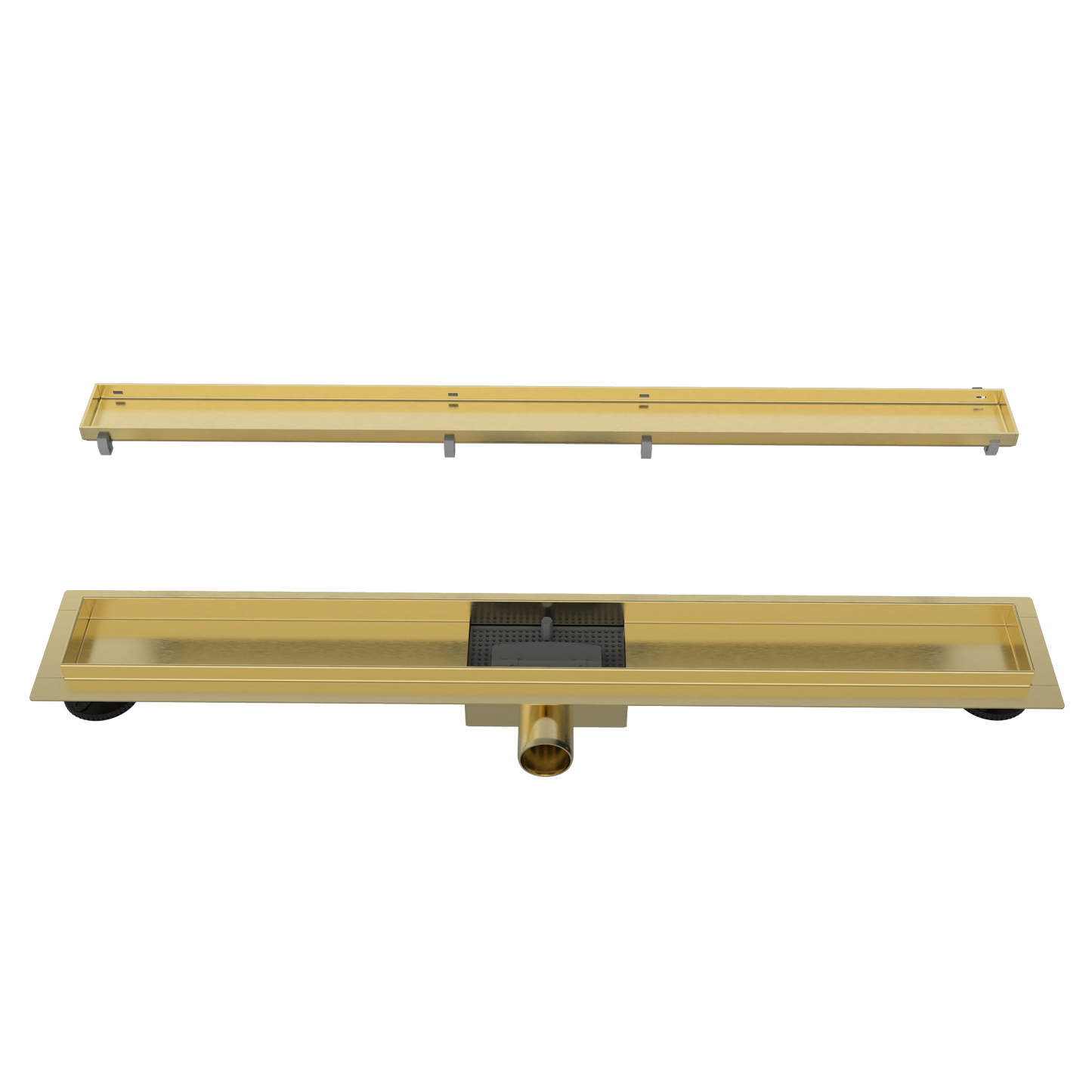 SolarDrain caniveau de douche complet avec bride et grille fermée