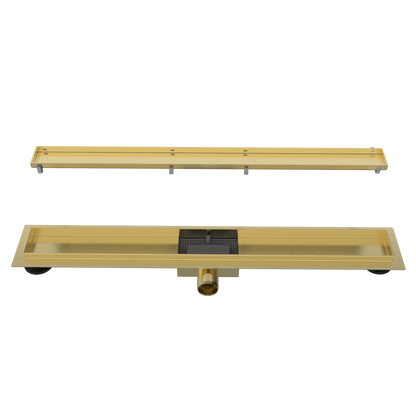 SolarDrain caniveau de douche complet avec bride et grille fermée