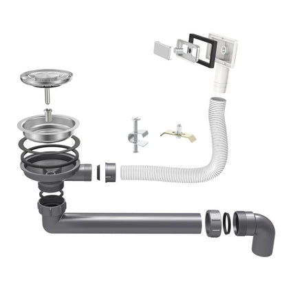 Nurion Évier INOX 28,5 x 34,5 – Évier de cuisine - Éviers de cuisine – Bac de cuisine - sans trou pour robinet