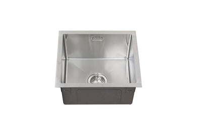 Nurion Évier INOX 28,5 x 34,5 – Évier de cuisine - Éviers de cuisine – Bac de cuisine - sans trou pour robinet