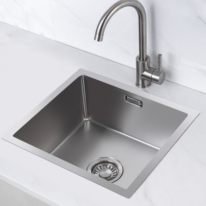 Évier Nurion inox 39,5 x 34,5 – Évier de cuisine - Éviers de cuisine – Cuve de cuisine - sans perçage pour robinet
