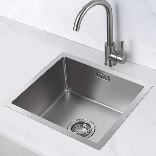 Évier Nurion inox 44,5 x 34,5 – Évier de cuisine - Éviers de cuisine – Bac de cuisine - sans trou pour robinet