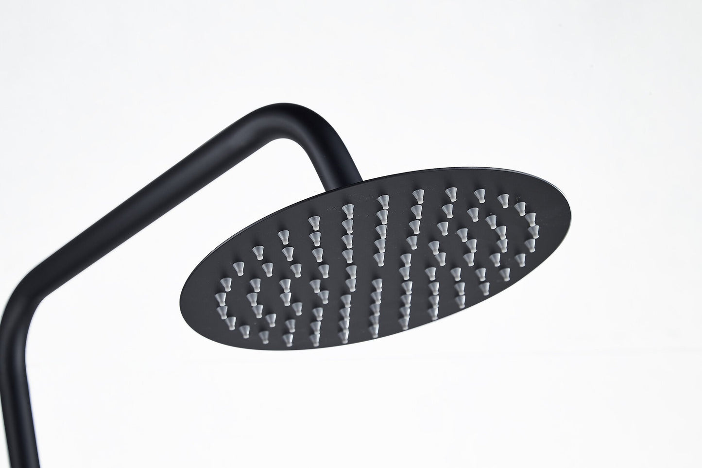 Douche de surface pluie 30 cm douche de tête thermostatique noir mat