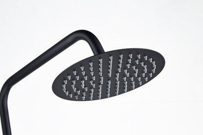 Douche de surface pluie 30 cm douche de tête thermostatique noir mat