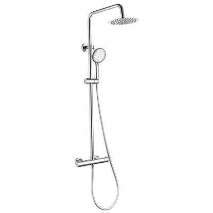 Douche de surface à effet pluie 30 cm douche de tête thermostatique chrome