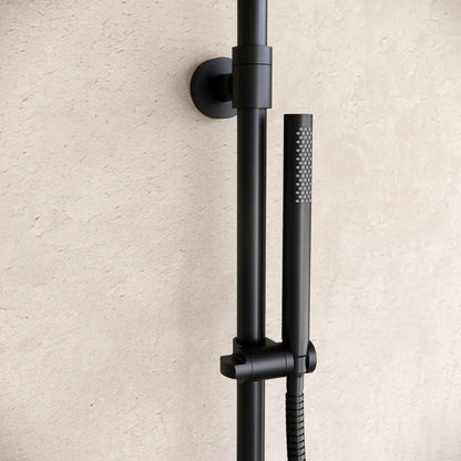 Douche de surface pluie 30 cm douche de tête thermostatique noir mat