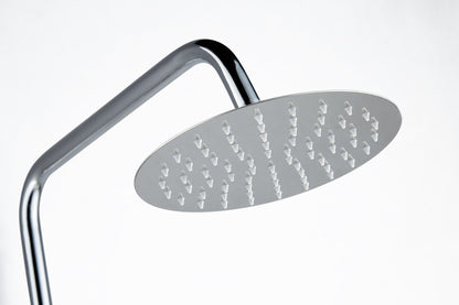 Douche de surface à effet pluie 30 cm douche de tête thermostatique chrome