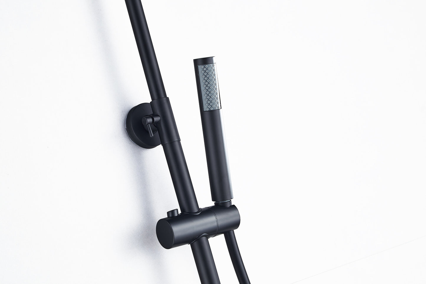 Douche de surface pluie 30 cm douche de tête thermostatique noir mat