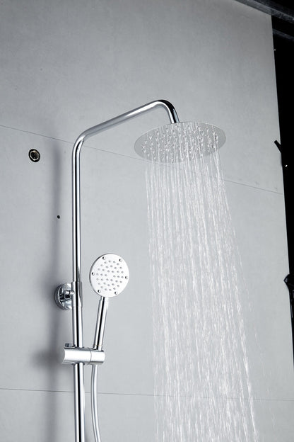 Douche de surface à effet pluie 30 cm douche de tête thermostatique chrome