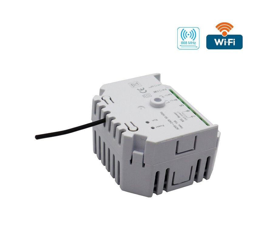 Thermostat QH-Basic WiFi noir, récepteur encastré inclus