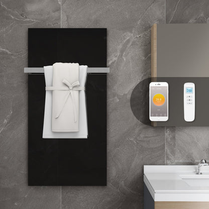 QH - GD Black Series panneau infrarouge en verre 60 x 120 cm - 700Watt