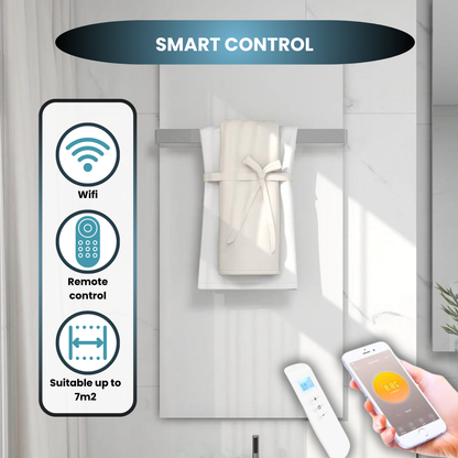 QH - GD White Series panneau infrarouge en verre 60 x 120 cm - 700Watt