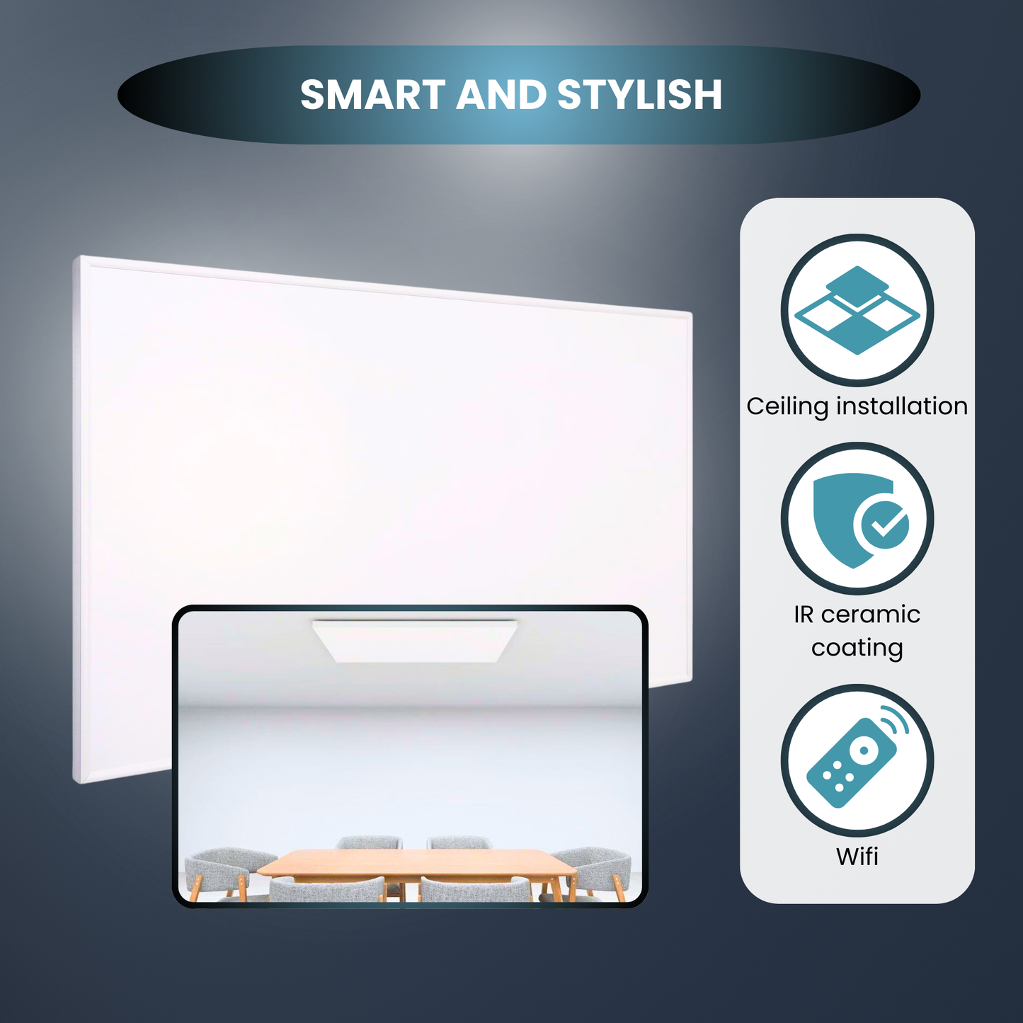 QH - H4 Exclusive Series panneau infrarouge 60 x 105 cm - 660Watt