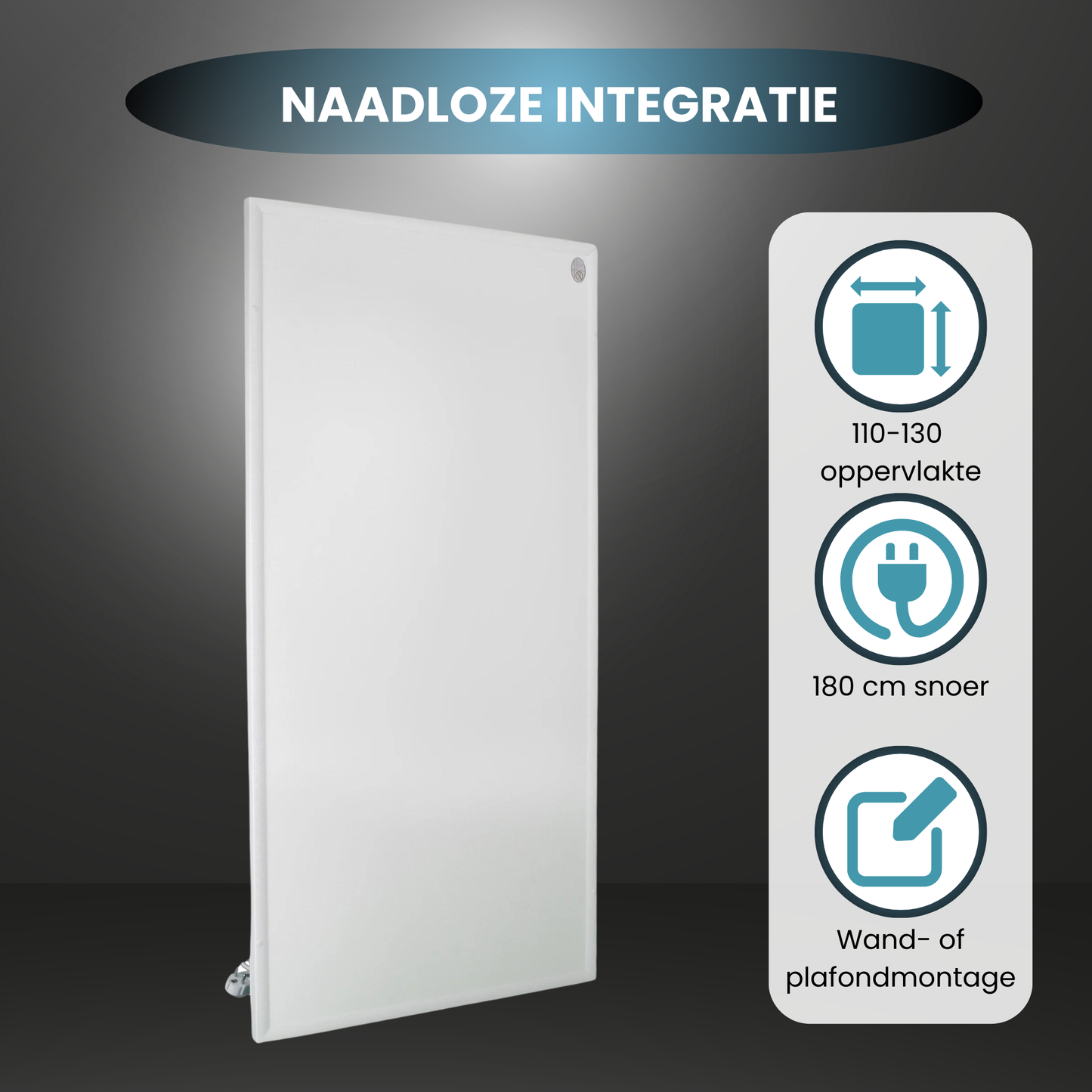 Série QH-HL Panneau infrarouge Wifi avec éclairage LED 63x128 cm 840Watt