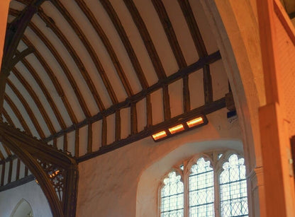 QH-PRO chauffage infrarouge 6000Watt pour le chauffage des hangars et des magasins