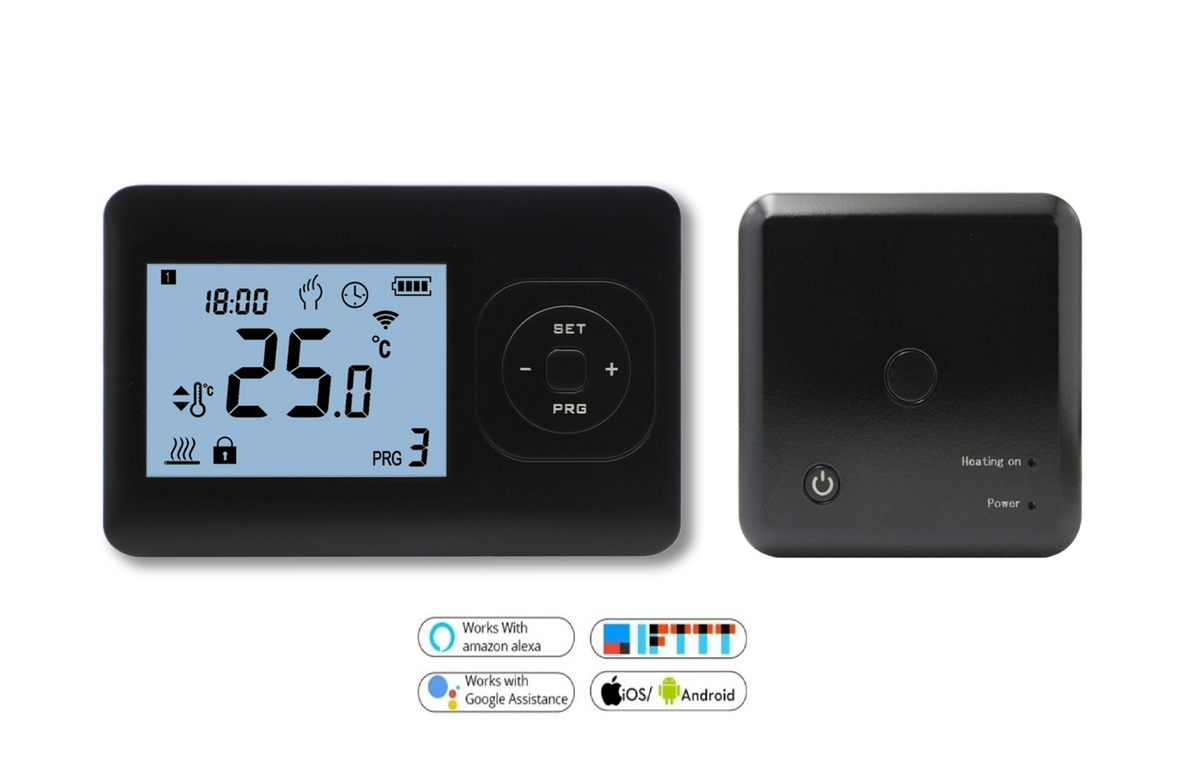 QH Wifi Basic thermostat programmable sans fil noir