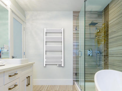 Radiateur à serviettes électrique intelligent avec commande numérique blanc 425Watt